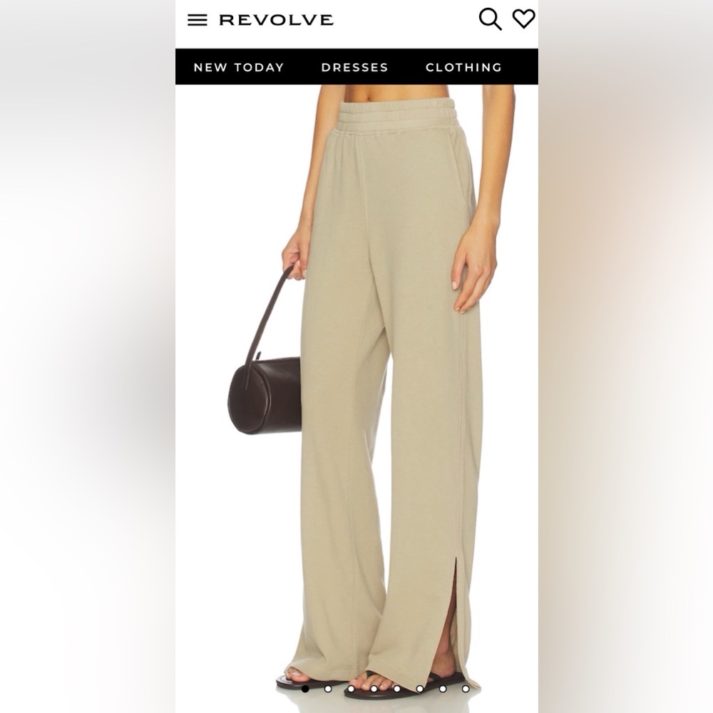 Nation LTD- Wide-Leg Split Hem Pull-On Pants in Light Beige - Picture 12 of 12